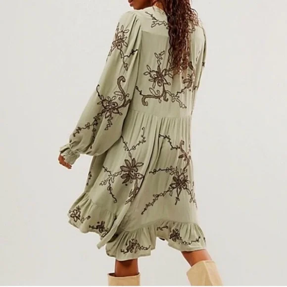 Free People Embroidered Dress - Picture 2 of 5